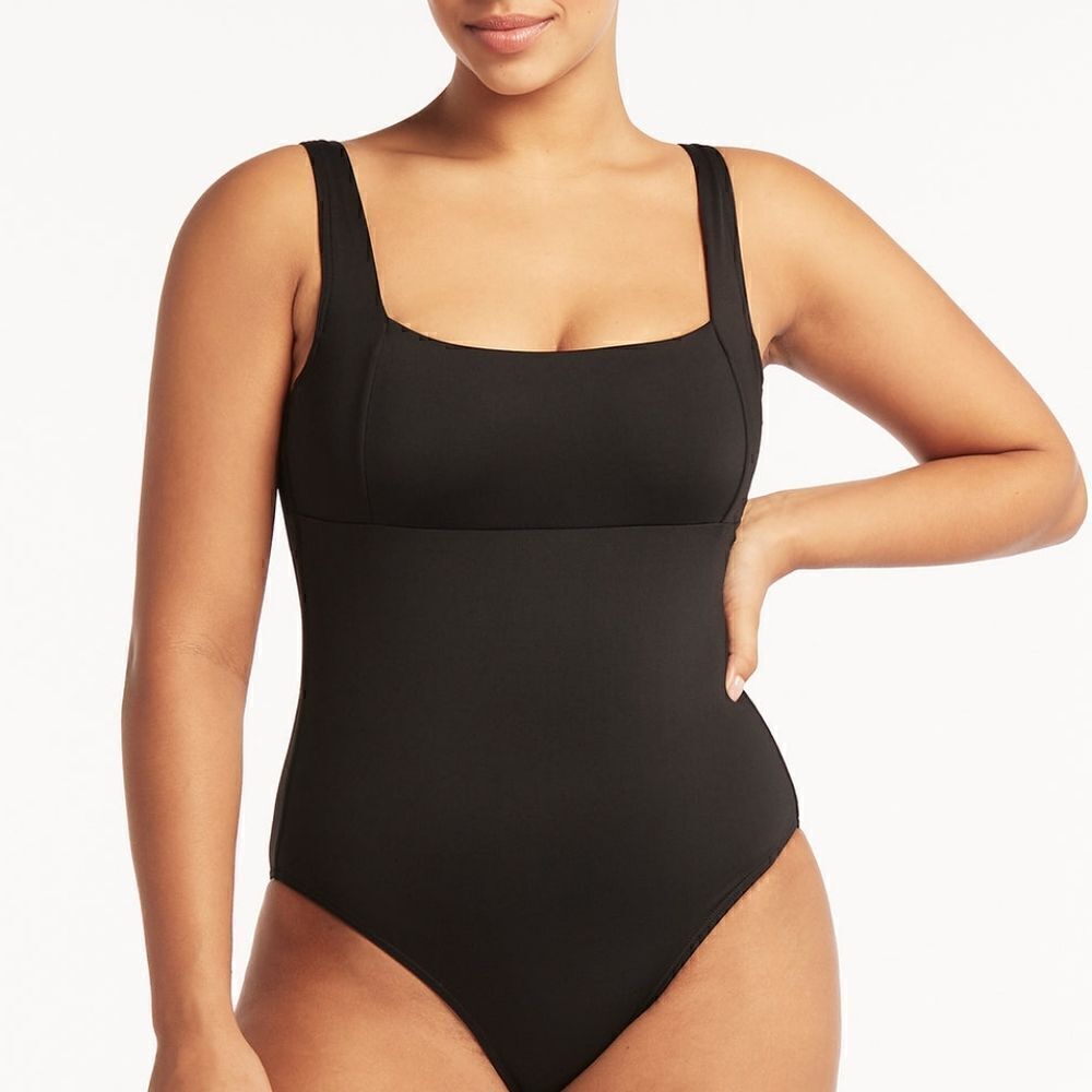 Sea Level Essentials Square Neck One Piece Size 12 US